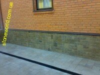 фасад кирпич+камень